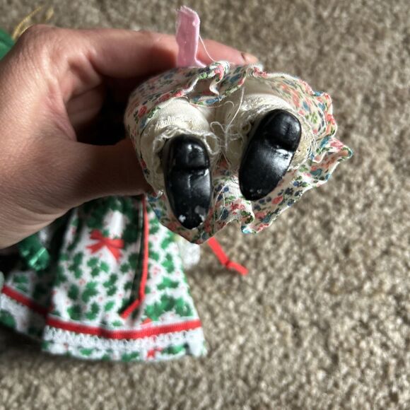 Vintage 1960s/70s 6" Porcelain Felt Ornaments Lot Of 3 - Handmade? - Picture 10 of 11